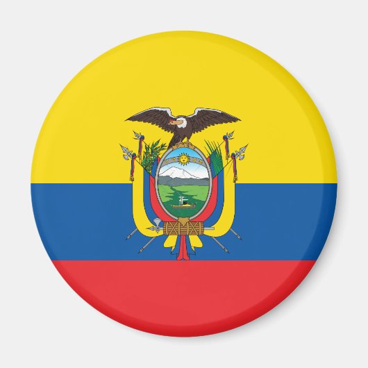 Ecuador Flag Magneet (Voorkant)