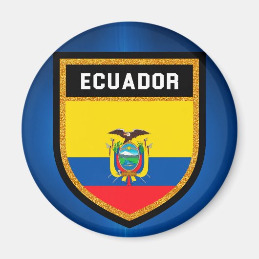 Ecuador Flag Magneet (Voorkant)