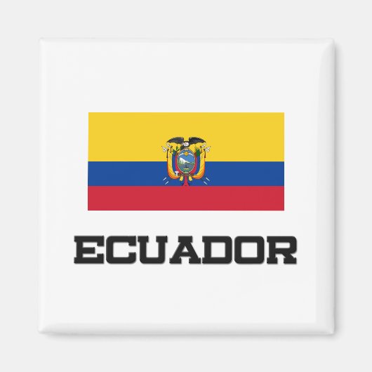 Ecuador Flag Magneet (Voorkant)