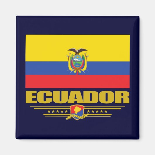 Ecuador Flag Magneet (Voorkant)