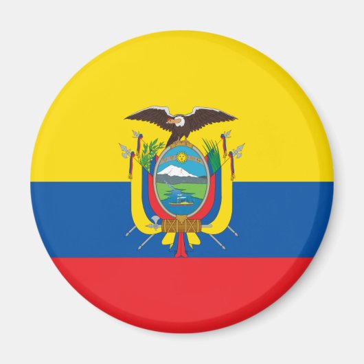 Ecuador Flag Magnet Magneet (Voorkant)