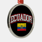 Ecuador Flag Metalen Ornament (Rechts)