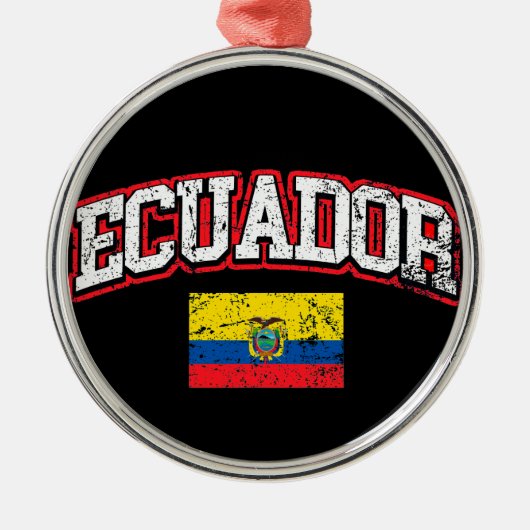 Ecuador Flag Metalen Ornament (Voorkant)