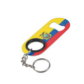 Ecuador Flag Mini Flessenopener (Achterkant Gekanteld)