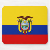 Ecuador Flag Mousepad Muismat (Voorkant)