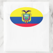 Ecuador Flag Ovale Sticker (Tas)