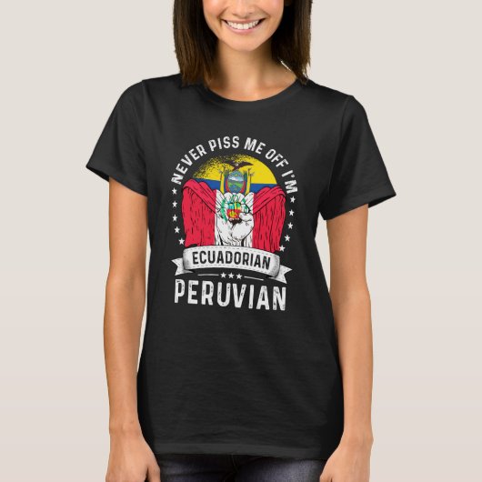 Ecuador Flag Peru Grown Humor Citizen Pride T-shirt (Voorkant)