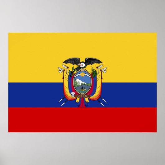 Ecuador Flag Poster (Voorkant)