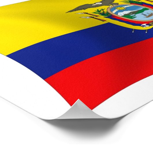 Ecuador Flag Poster Print (Hoek)