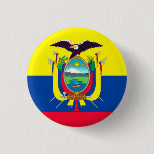 Ecuador Flag Ronde Button 3,2 Cm