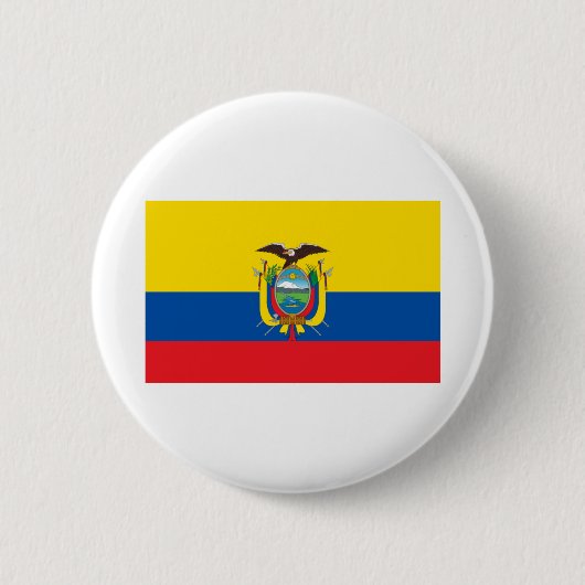 Ecuador Flag Ronde Button 5,7 Cm (Voorkant)