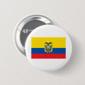 Ecuador Flag Ronde Button 5,7 Cm (Voorkant /achterkant)