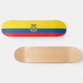Ecuador Flag Skateboard (Horizontaal)