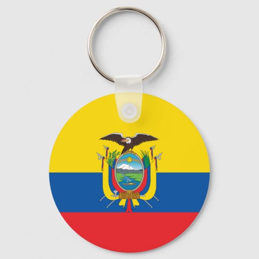Ecuador Flag Sleutelhanger (Voorkant)