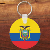 Ecuador Flag Sleutelhanger (Achterkant)