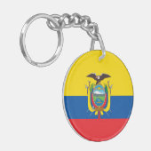 Ecuador Flag Sleutelhanger (Voorkant Links)