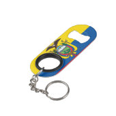 Ecuador Flag Sleutelhanger Flessenopener (Achterkant Gekanteld)