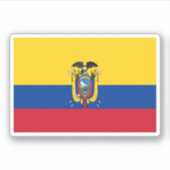 Ecuador Flag Sticker (Voorkant)