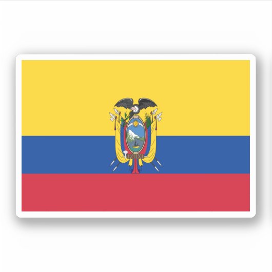 Ecuador Flag Sticker (Voorkant)