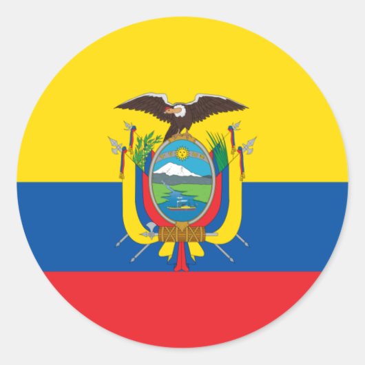 Ecuador Flag Sticker (Voorkant)