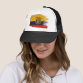Ecuador Flag Trucker Hat Trucker Pet (In situ)