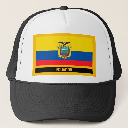 Ecuador Flag Trucker Pet (Voorkant)