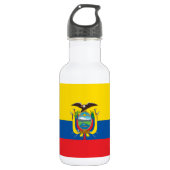 Ecuador Flag Waterfles (Voorkant)