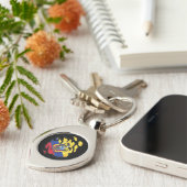 Ecuador Geripte vlag Sleutelhanger (Zijkant)