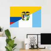 Ecuador Guatemala halve vlag Poster (Thuiskantoor)