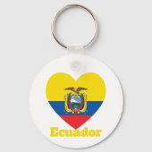 Ecuador Heart Flag Sleutelhanger (Achterkant)