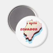 Ecuador-kaart Magneet (Voorkant / Achterkant)
