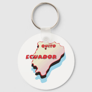 Ecuador-kaart Sleutelhanger