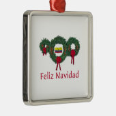 Ecuador Kerstmis 2 Metalen Ornament (Rechts)