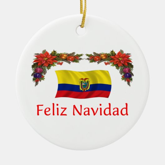 Ecuador Kerstmis Keramisch Ornament (Voorkant)