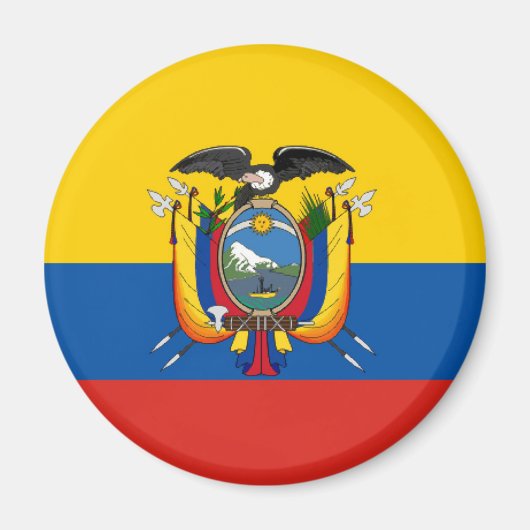 Ecuador: lang vlaggensymbool magneet (Voorkant)