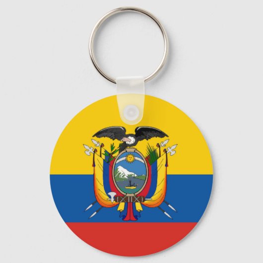 Ecuador: lang vlaggensymbool sleutelhanger (Voorkant)