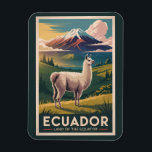 Ecuador Llama Illustration Travel Art Vintage<br><div class="desc">Ecuador in a vector art style. From exploring the Galápagos Islands and Andean peaks to wandering the historic streets of Quito,  Ecuador is perfect for both adventurers and cultural explorers.</div>