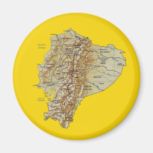 Ecuador Map Magnet Magneet