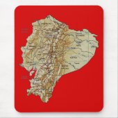 Ecuador Map Mousepad Muismat (Voorkant)