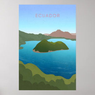 Ecuador Minimaal Reisposter Poster