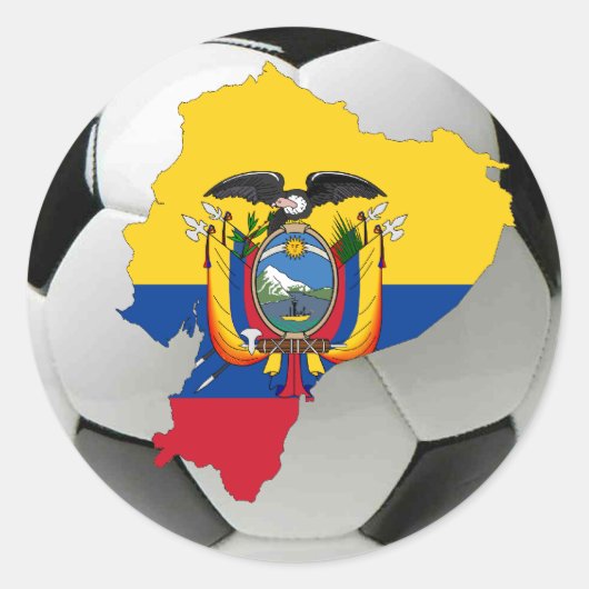 Ecuador nationaal team ronde sticker (Voorkant)