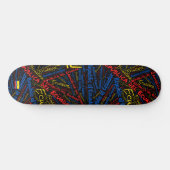 Ecuador National Pride Wordcloud Skateboard (Horizontaal)