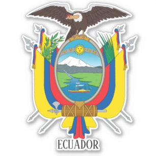 Ecuador Nationale wapenschild patriottisch Sticker