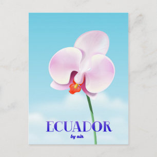 Ecuador orchidee reisposter briefkaart