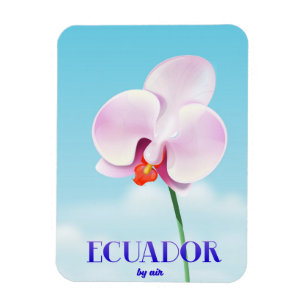 Ecuador orchidee reisposter magneet