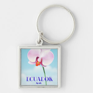Ecuador orchidee reisposter sleutelhanger