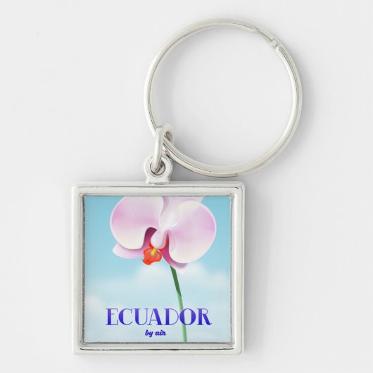 Ecuador orchidee reisposter sleutelhanger (Voorkant)