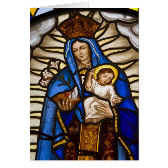 Ecuador, Quito. beeld van de gevlekte maagd (Voorkant)