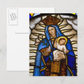 Ecuador, Quito. beeld van de gevlekte maagd Briefkaart (Voorkant / Achterkant)