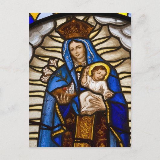 Ecuador, Quito. beeld van de gevlekte maagd Briefkaart (Voorkant)